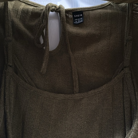 Maternity Dress, Green two piece - Picture 3 of 3